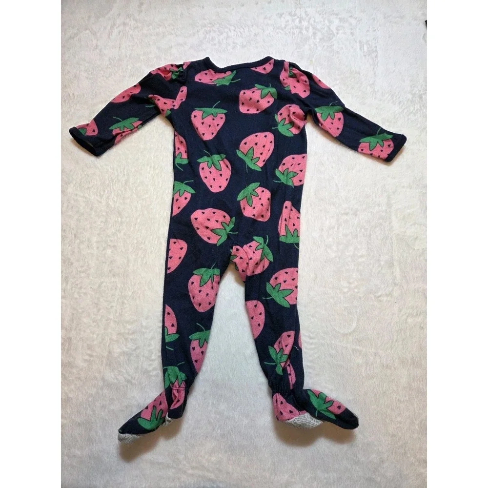 M345 Simple Joys by Carter's Baby Girls 12M 2 Pc Sleeper Lot Strawberry Flamingo